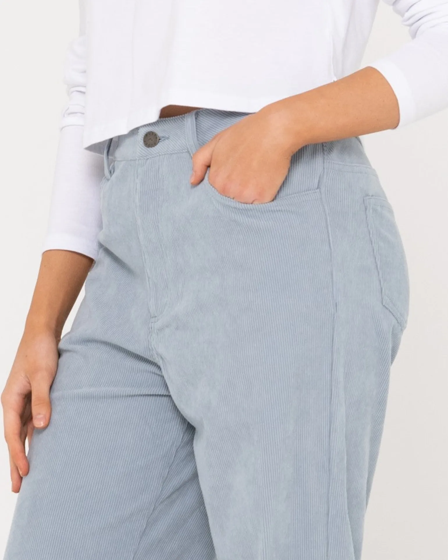 Pantalon De Pana De Talle Alto The Secret>Rusty New
