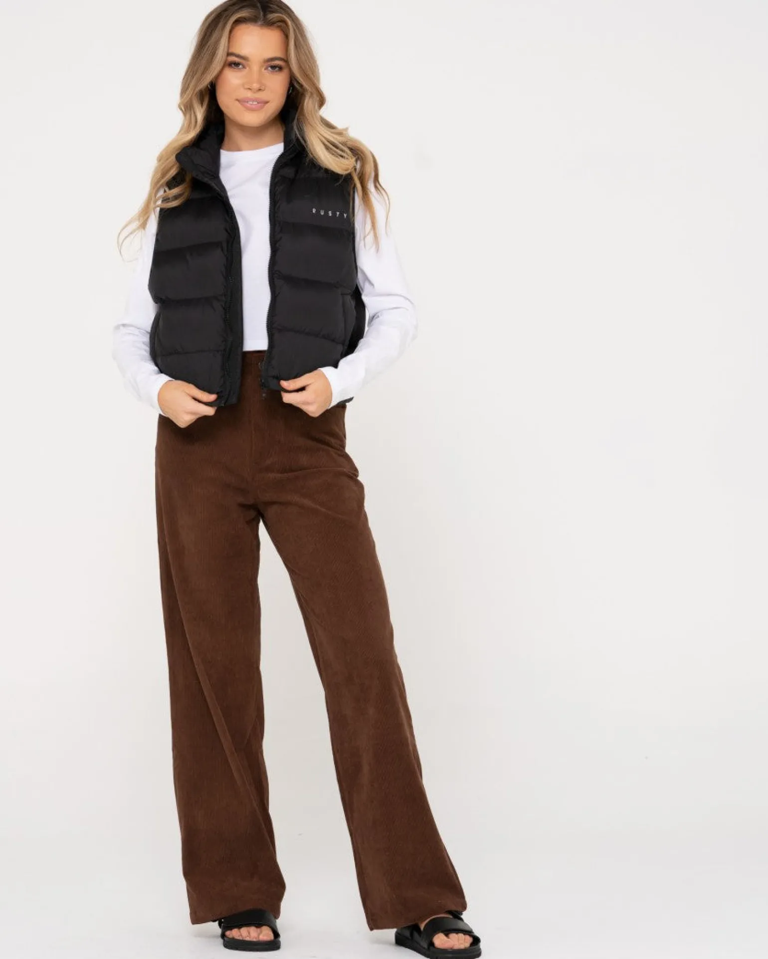 Pantalon De Pana De Talle Alto The Secret>Rusty Best Sale