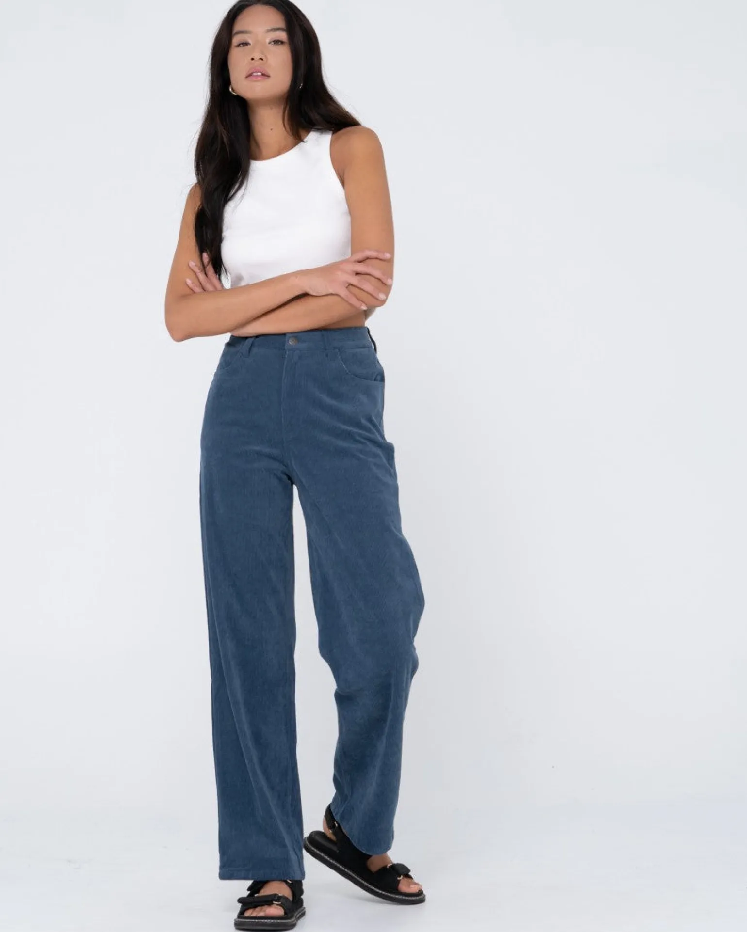 Pantalon De Pana De Talle Alto The Secret>Rusty Discount