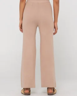 Pantalon De Punto Con Pernera Ancha Y Talle Alto Amelia>Rusty Hot
