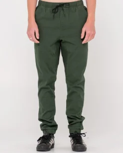 Pantalon Elastico De Corte Slim Con Gancho>Rusty Cheap