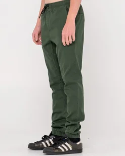 Pantalon Elastico De Corte Slim Con Gancho><noscript><img width=