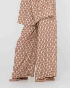 Pantalones Panama Estampados De Talle Alto><noscript><img width=