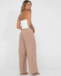 Pantalones Panama Estampados De Talle Alto><noscript><img width=