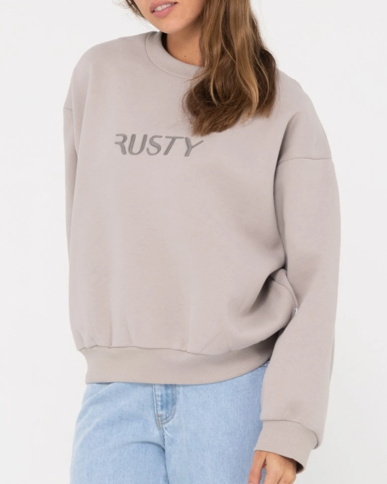 Polar De Cuello Redondo Extragrande Con Firma>Rusty Store