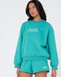 Polar Extragrande Con Cuello Redondo Y Texto>Rusty Store