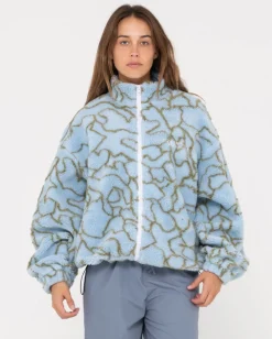 Polar Sherpa Con Cremallera Y Estampado Low Tides>Rusty Best Sale