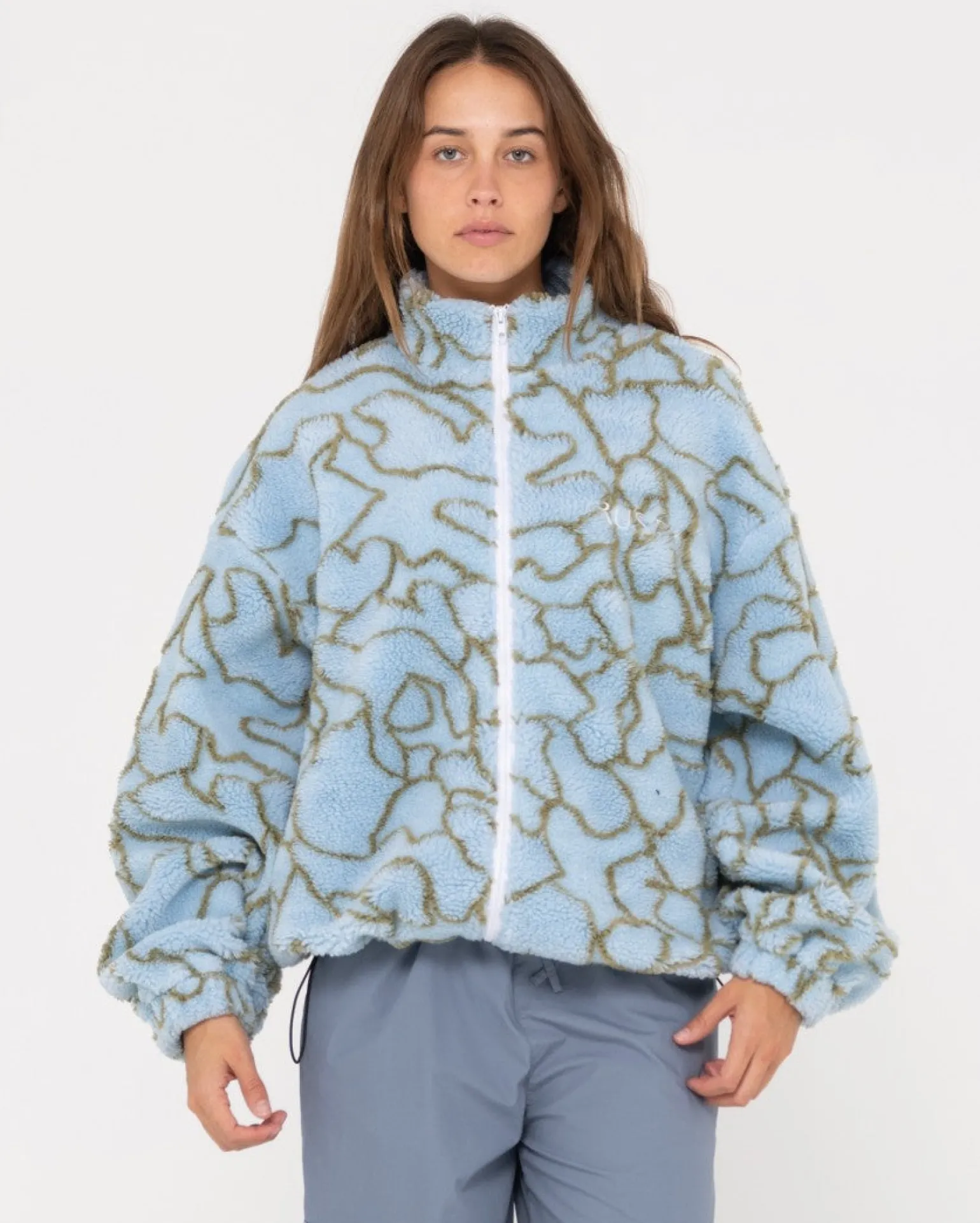 Polar Sherpa Con Cremallera Y Estampado Low Tides>Rusty Best Sale