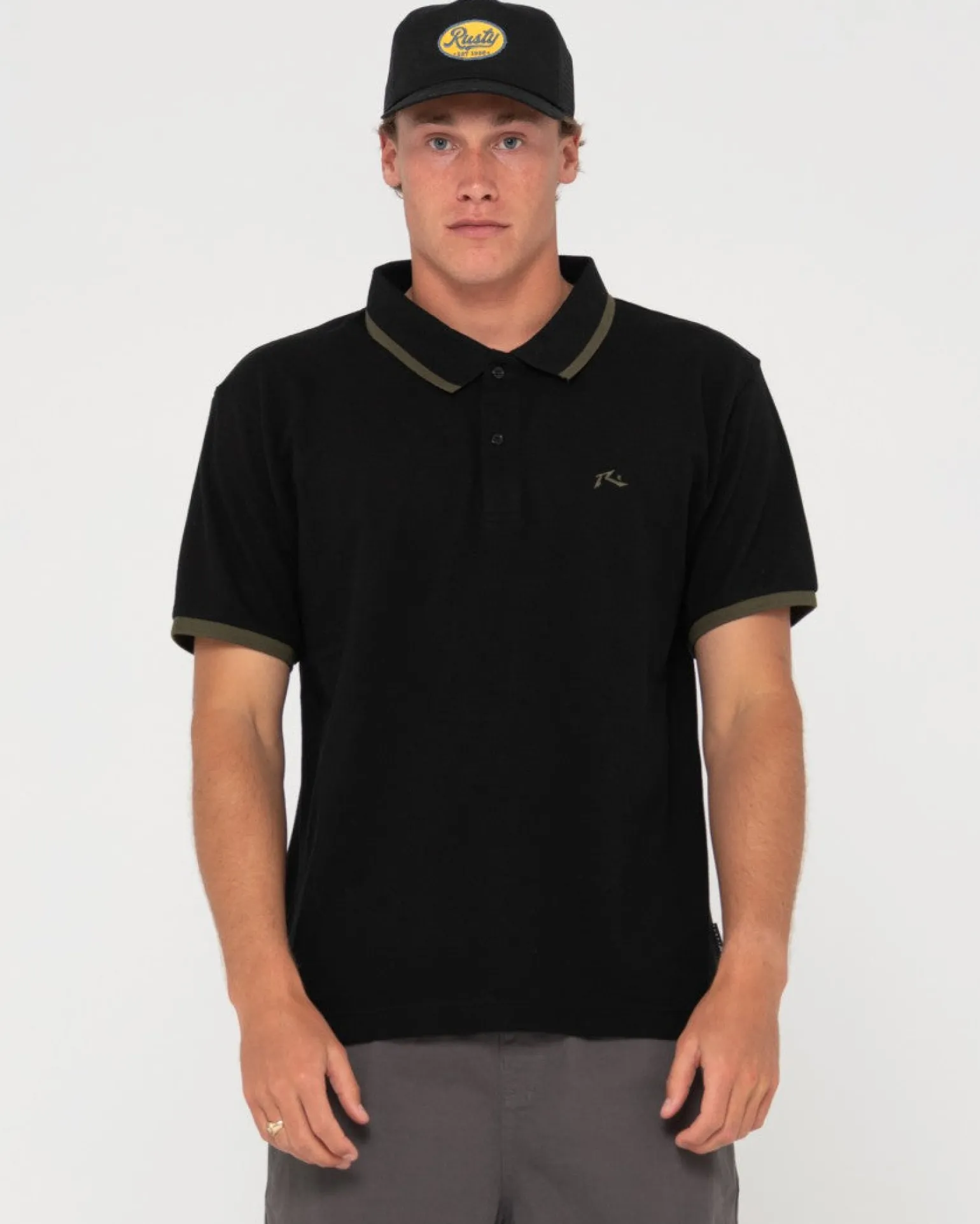Polo De Manga Corta Con Punta Del Hoyo 19>Rusty Store