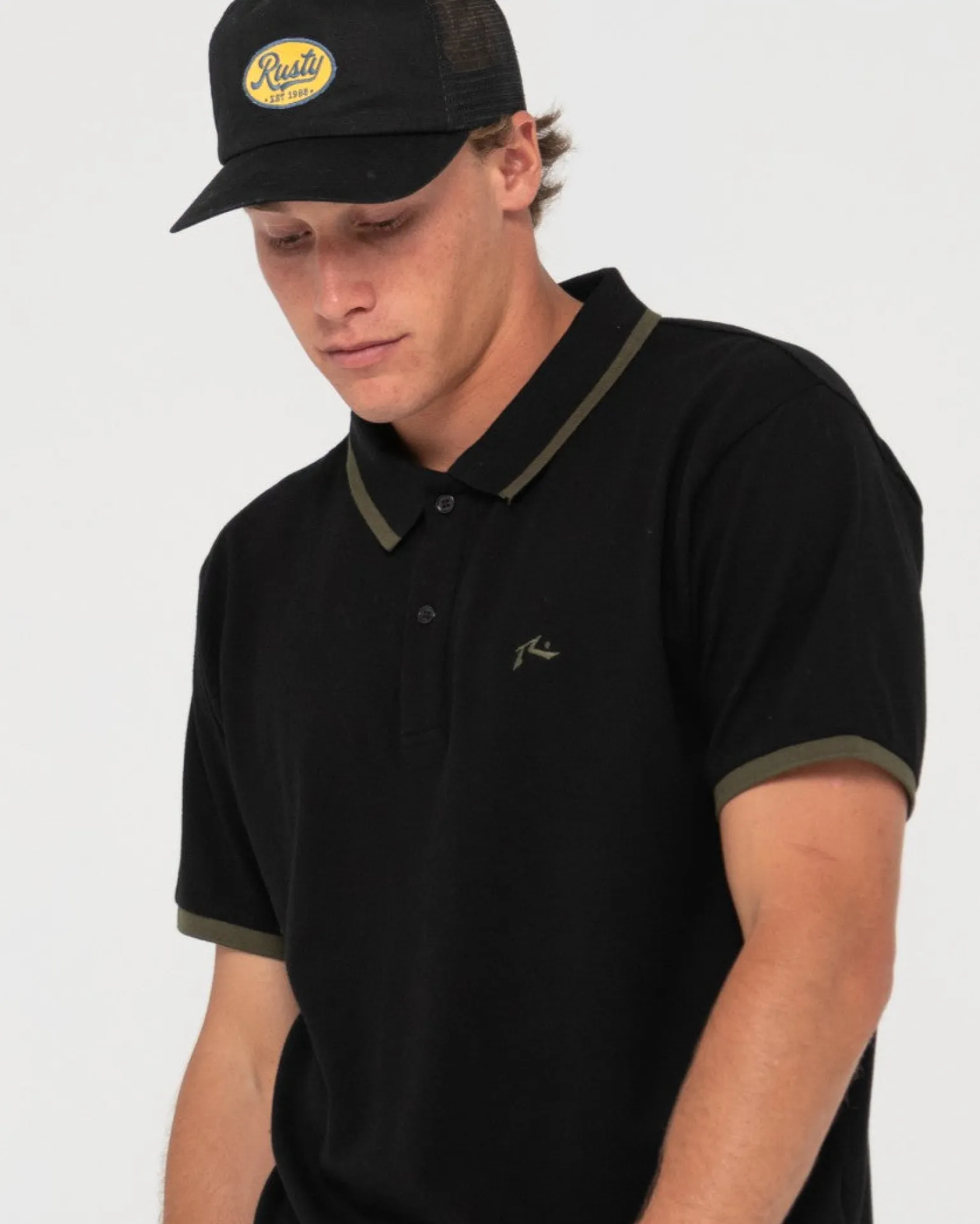 Polo De Manga Corta Con Punta Del Hoyo 19>Rusty Store