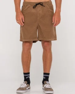 Rifts 14 Wale Pantalon Corto De Cordon Elastico Con Lavado Vintage>Rusty New