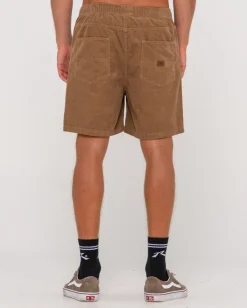 Rifts 14 Wale Pantalon Corto De Cordon Elastico Con Lavado Vintage>Rusty New