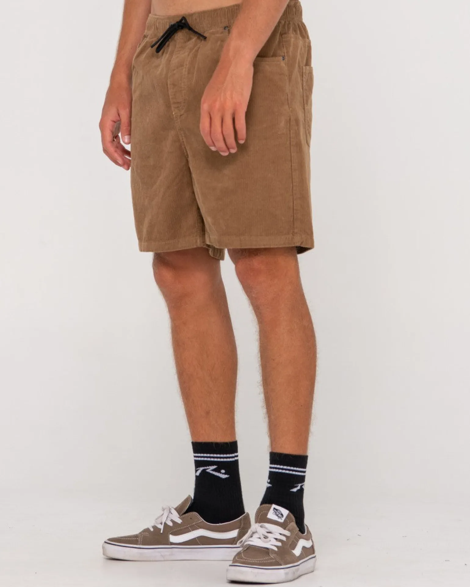 Rifts 14 Wale Pantalon Corto De Cordon Elastico Con Lavado Vintage>Rusty New