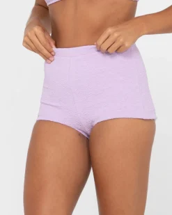 Shorts Surferos De Talle Alto Con Textura De Sandalo><noscript><img width=