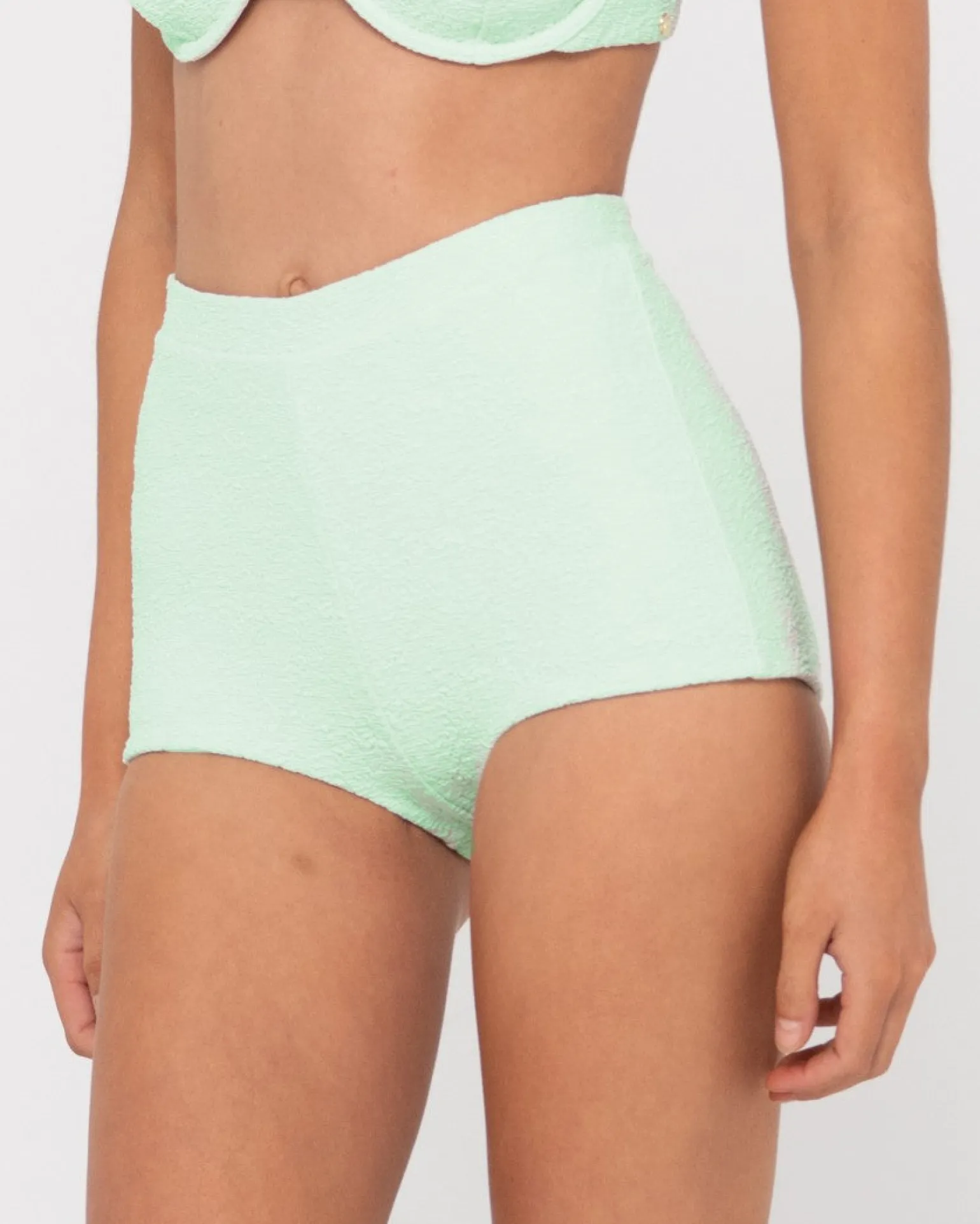 Shorts Surferos De Talle Alto Con Textura De Sandalo>Rusty Cheap