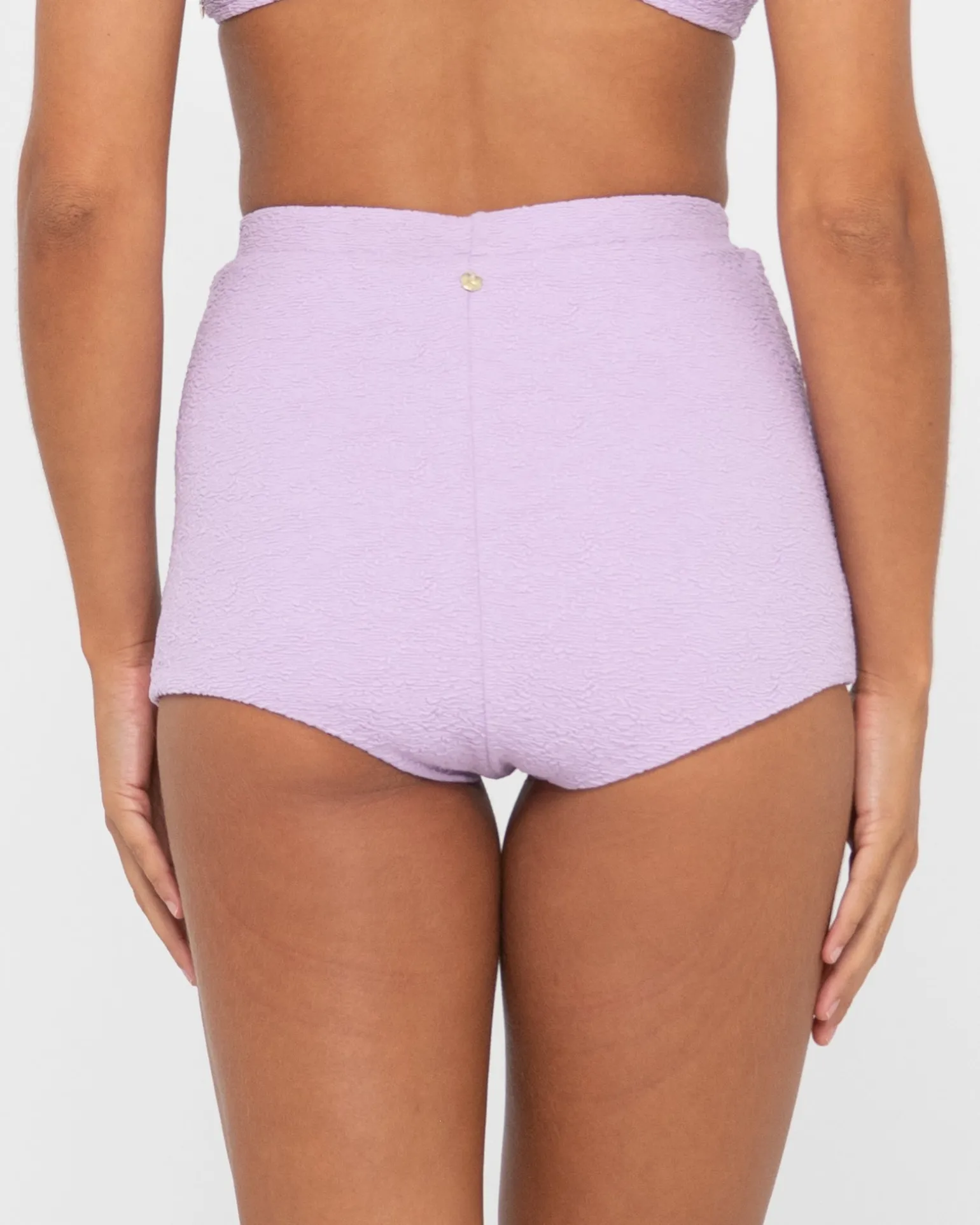 Shorts Surferos De Talle Alto Con Textura De Sandalo>Rusty New