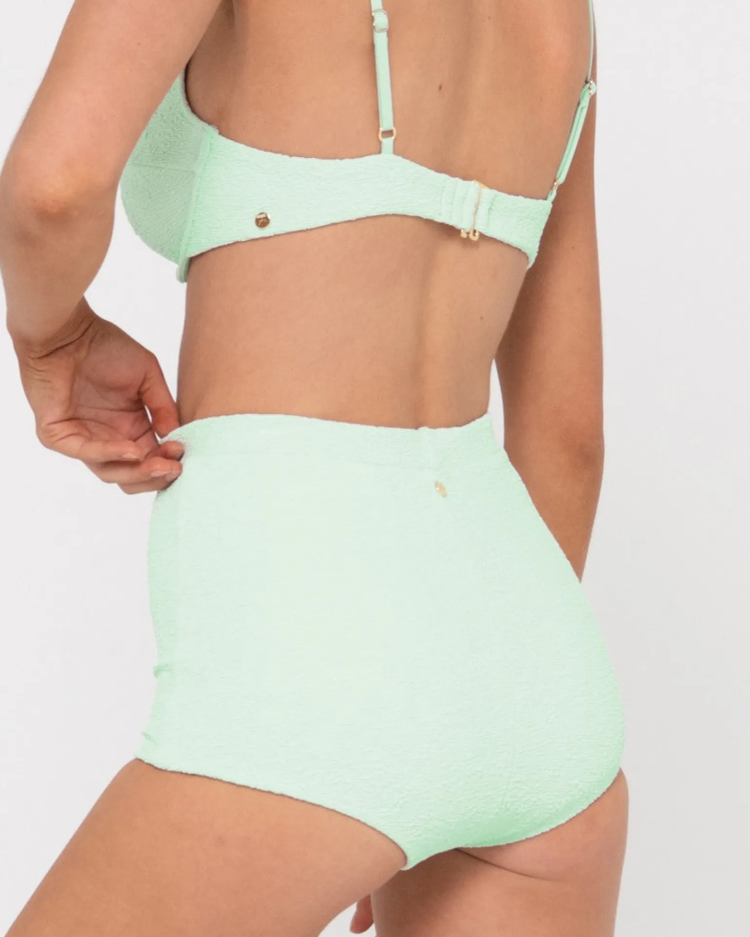 Shorts Surferos De Talle Alto Con Textura De Sandalo>Rusty Online