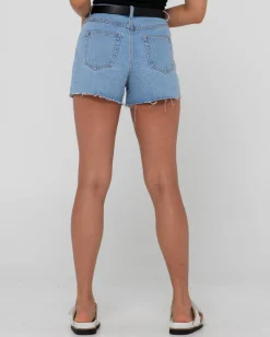 Shorts Vaqueros Deshilachados De Talle Alto Malta>Rusty Best