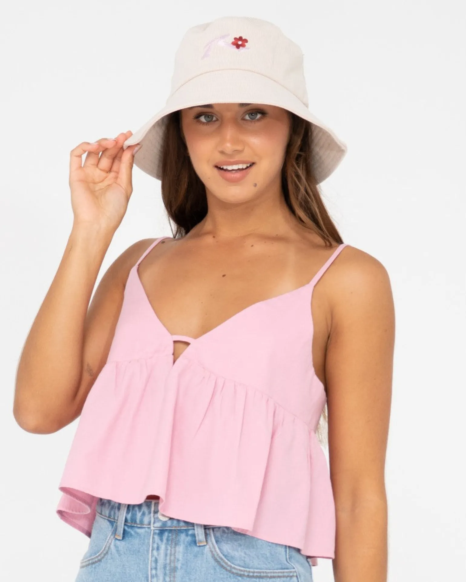 Sombrero De Pescador Con Bordado De Pana Meadow>Rusty Flash Sale