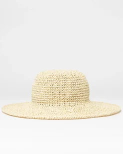 Sombrero De Playa De Paja De Ala Ancha Romance>Rusty Hot