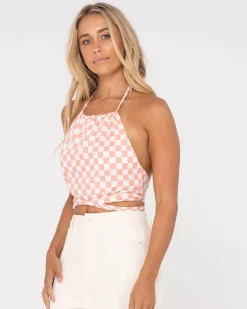Top Con Cuello Halter Bad Habits><noscript><img width=