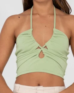 Top Corto Con Escote Halter Y Abertura Vicky><noscript><img width=