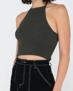 Top Corto De Punto Con Cuello Halter Laura><noscript><img width=