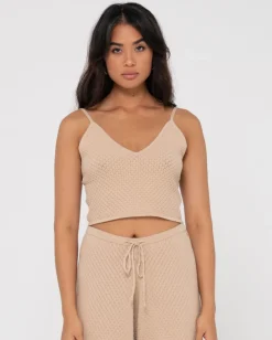 Top Corto De Tirantes De Punto Con Cuello En V Florence>Rusty Shop