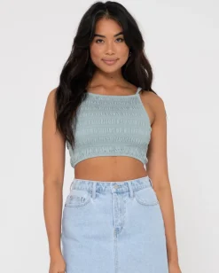 Top Corto Fruncido Danielle>Rusty Best Sale