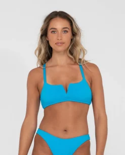 Top De Bikini Tipo Bralette Con Textura De Sandalo>Rusty Clearance