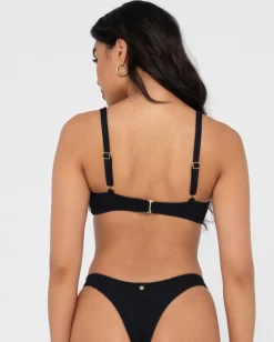 Top De Bikini Tipo Bralette Con Textura De Sandalo>Rusty New