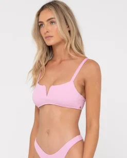 Top De Bikini Tipo Bralette Con Textura De Sandalo><noscript><img width=