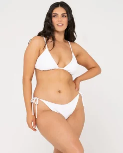 Top De Bikini Triangular Pulido Con Textura De Sandalo><noscript><img width=