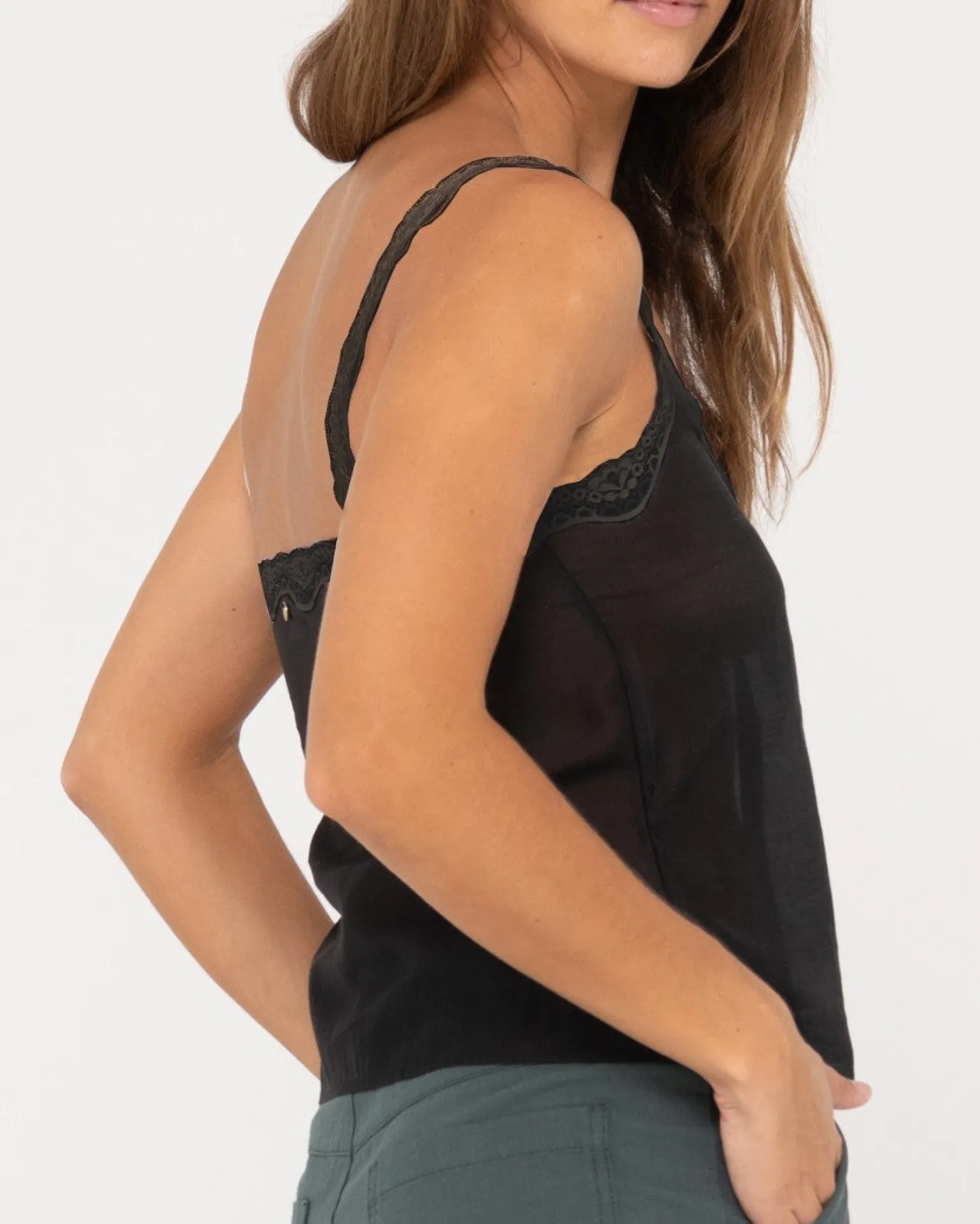 Top De Tirantes De Encaje Transparente De Maison>Rusty Shop