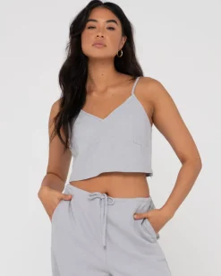 Top Lencero De Lino Con Cuello En V Carolina>Rusty Outlet