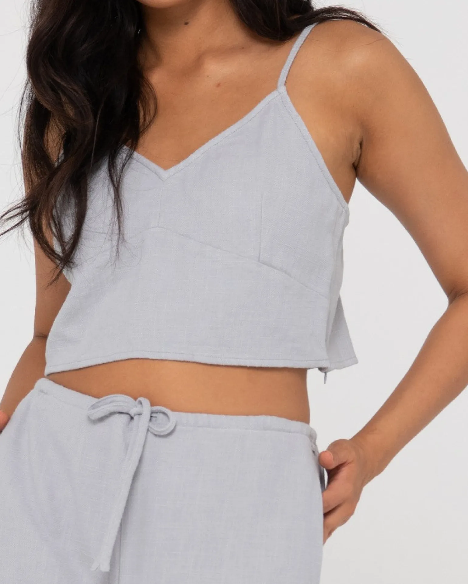 Top Lencero De Lino Con Cuello En V Carolina>Rusty Outlet