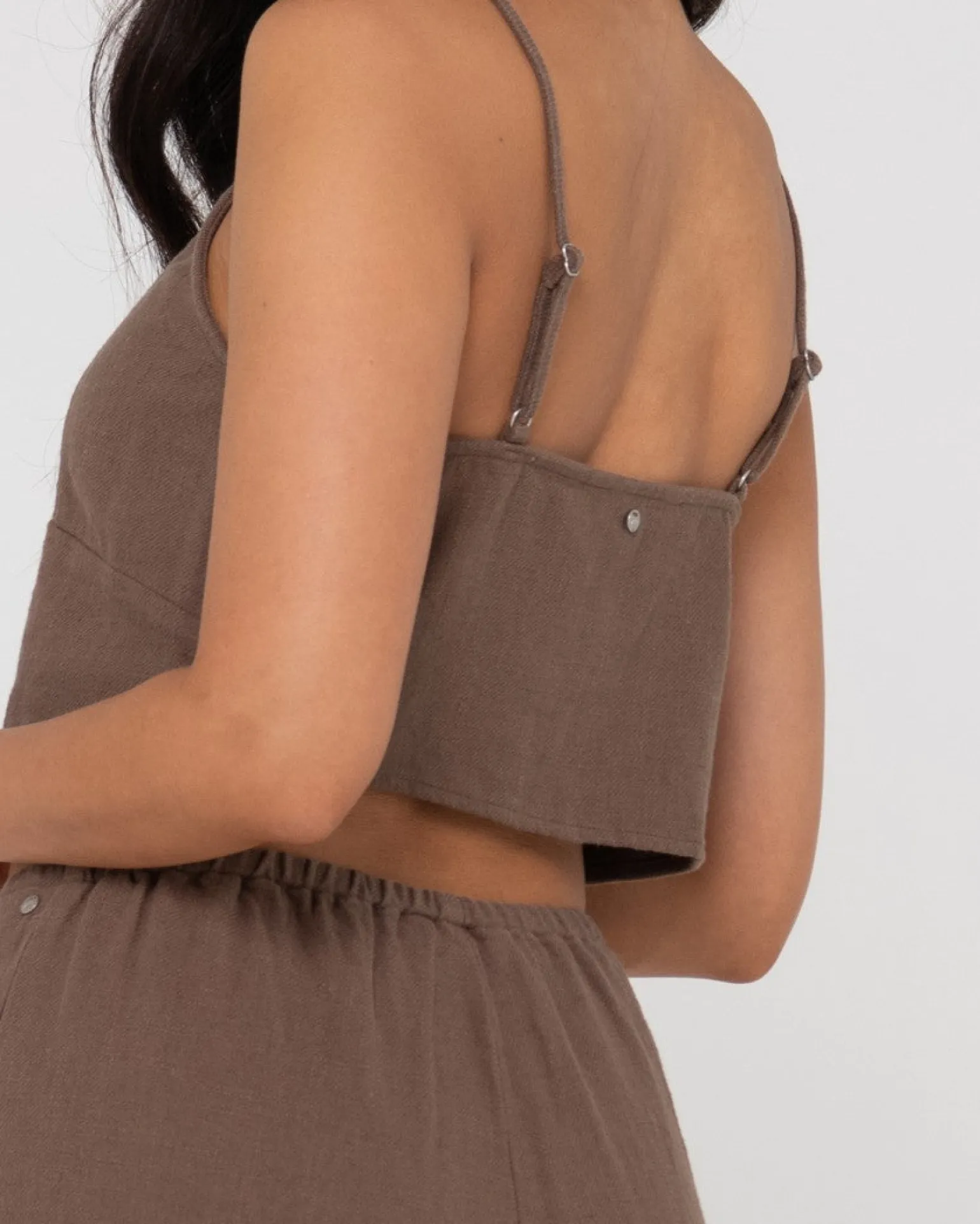Top Lencero De Lino Con Cuello En V Carolina>Rusty Flash Sale