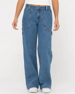 Vaqueros Carpinteros De Mezclilla De Talle Bajo Billie>Rusty Sale