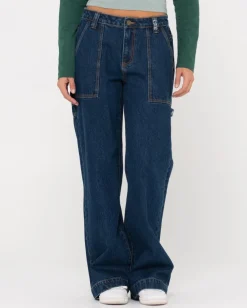 Vaqueros Carpinteros De Mezclilla De Talle Bajo Billie>Rusty Sale