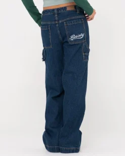 Vaqueros Carpinteros De Mezclilla De Talle Bajo Billie>Rusty Sale