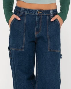 Vaqueros Carpinteros De Mezclilla De Talle Bajo Billie><noscript><img width=