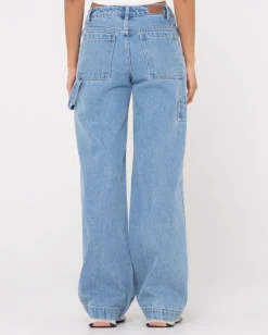 Vaqueros Carpinteros De Mezclilla De Talle Bajo Billie>Rusty Flash Sale