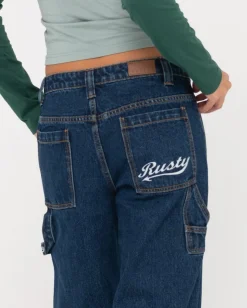 Vaqueros Carpinteros De Mezclilla De Talle Bajo Billie><noscript><img width=