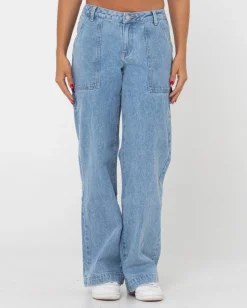 Vaqueros Carpinteros De Mezclilla De Talle Bajo Billie>Rusty Clearance