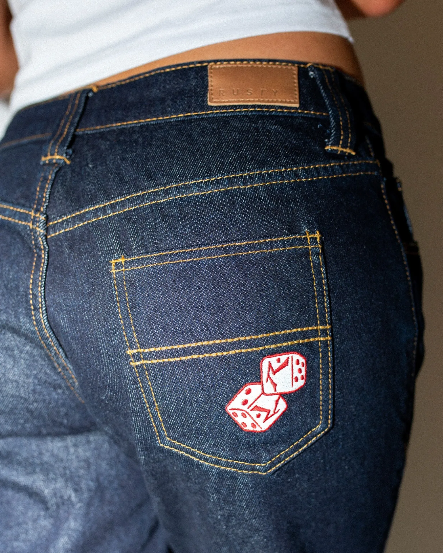 Vaqueros De Mezclilla Con Pernera Recta Y Talle Muy Bajo>Rusty Online