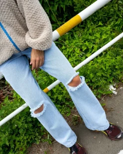 Vaqueros De Mezclilla Rasgados De Talle Bajo>Rusty Flash Sale