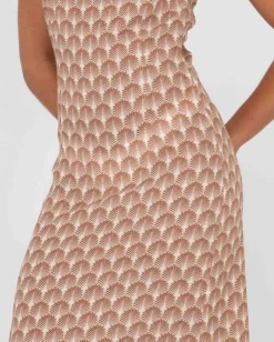 Vestido Largo Con Aberturas Y Estampado Panama><noscript><img width=