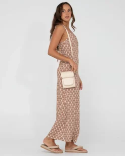 Vestido Largo Con Aberturas Y Estampado Panama><noscript><img width=