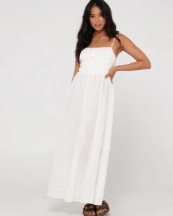 Vestido Largo Fruncido Coco>Rusty New
