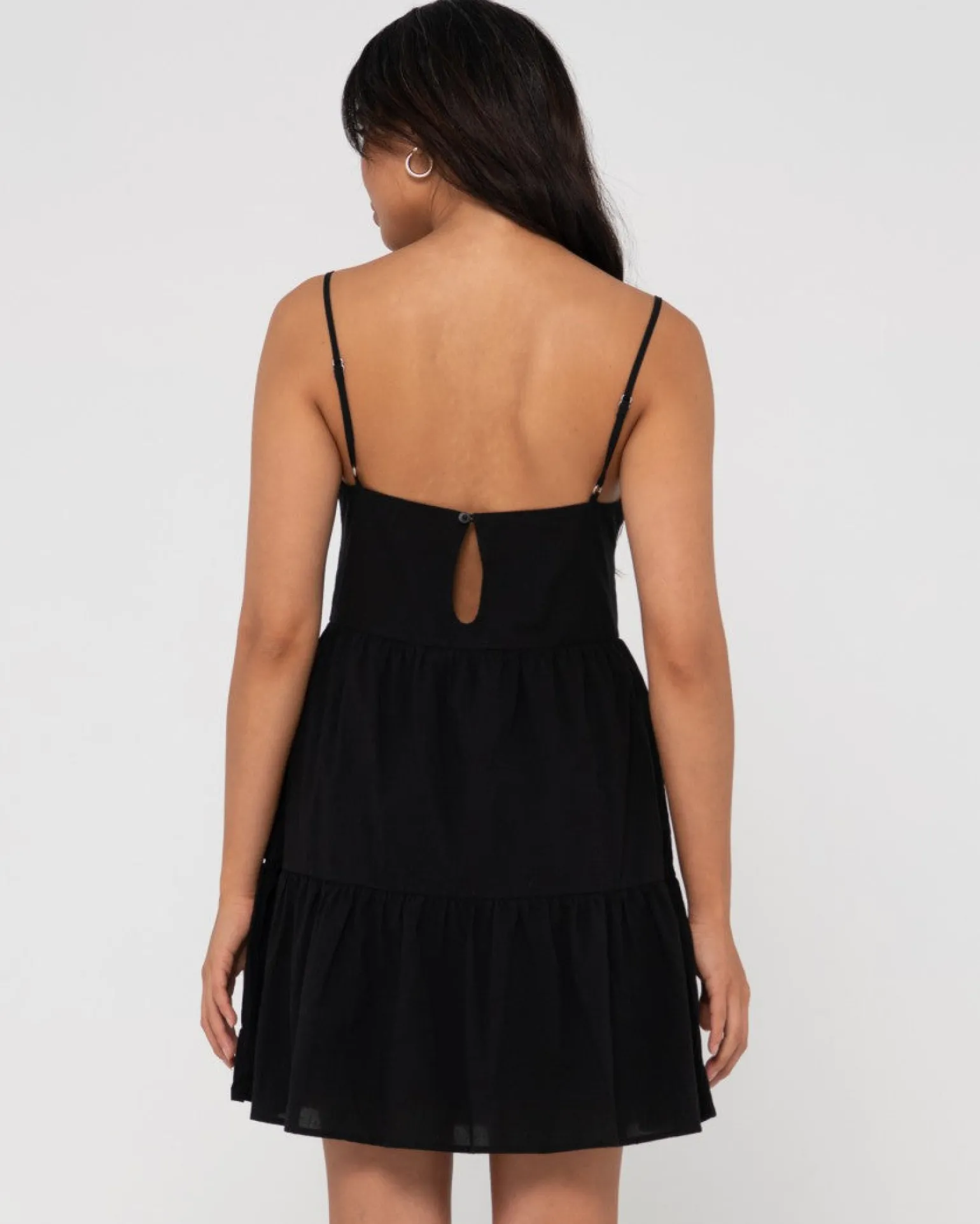 Vestido Lencero Escalonado Heather>Rusty Best Sale
